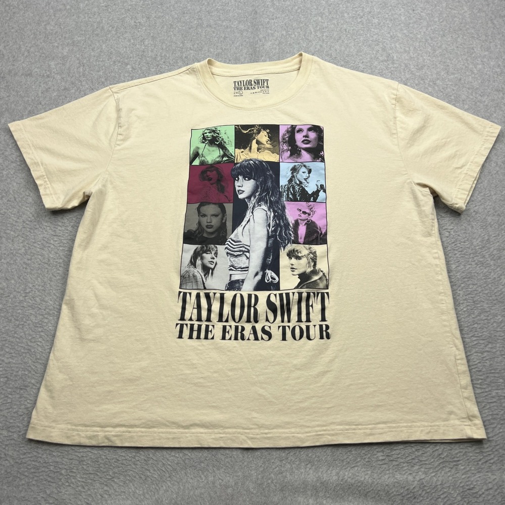 Taylor Swift The Eras Tour T-Shirt Unisex 2XL Beige Graphic Concert Music Merch
